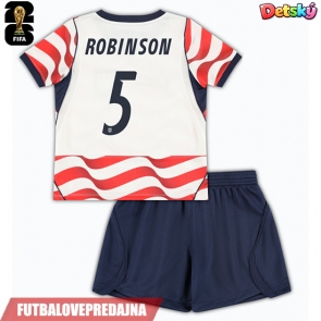 Lacne Dětský Futbalové dres Spojené štáty Antonee Robinson #5 MS 2026 Krátky Rukáv - Domáci (+ trenírky)